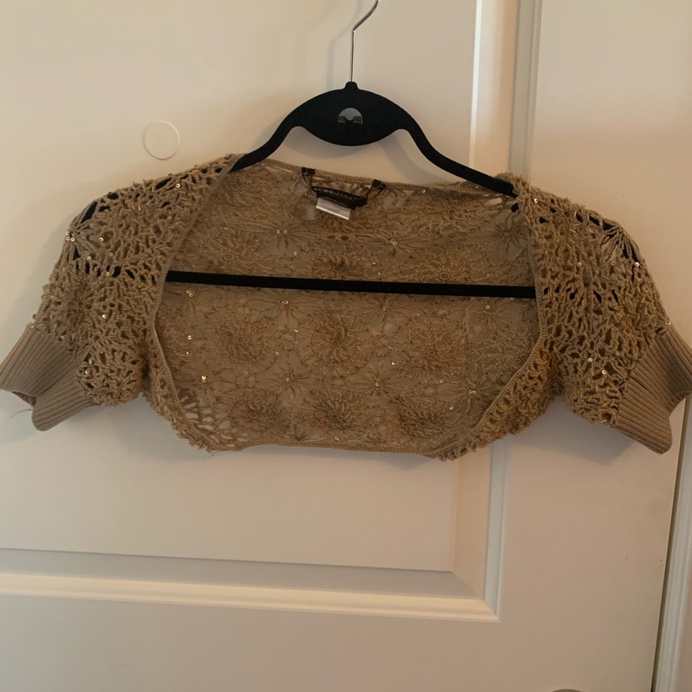 BCBG crop sleeve sweater